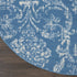 2' X 4' Blue Damask Power Loom Area Rug
